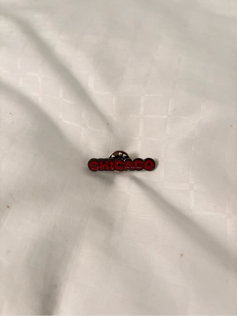 Broadway “Chicago” Enamel Brooch Pin in Red